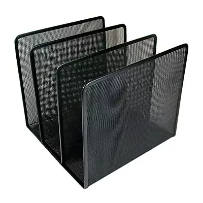 Contemporary Mesh Metal Desktop File Sorter For Neat And Organized Surfaces In O • $18.99