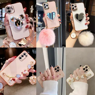 For Samsung S23 Ultra+ S22 S21 FE S20 S10 Plus Cute Shockproof Mirror Case Cover • $15.99