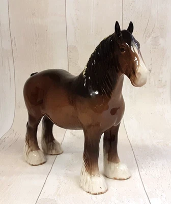£9.99 • Buy Vintage Beswick Shire Brown Horse Figurine