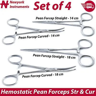Pean Forcep Str & Cur 14 Cm & 18 Cm Hemostats Surgical Precision Medical Tools • $6.75