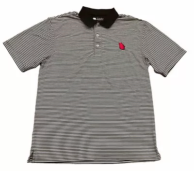 Onward Reserve Polo Shirt Mens Large L Black Striped Georgia UGA Bulldogs Dawgs • $39