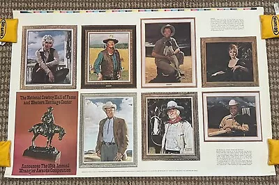 1975 National Cowboy Hall Of Fame Western Heritage Awards Poster John Wayne Etc • $64.94