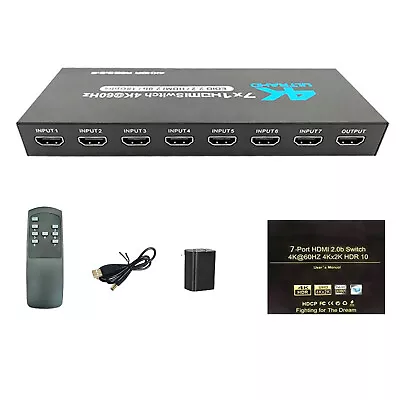 Black 7x1 HDMI Switch Power Adapter Replacement Parts For PS4/Xbox 360/Roku • $36.35