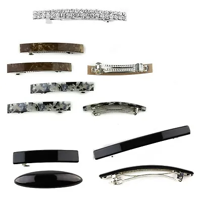 £4.95 • Buy Small Barrette Hair Clips Slide Auto Clip French Hair Clasp Rectangle Buckle
