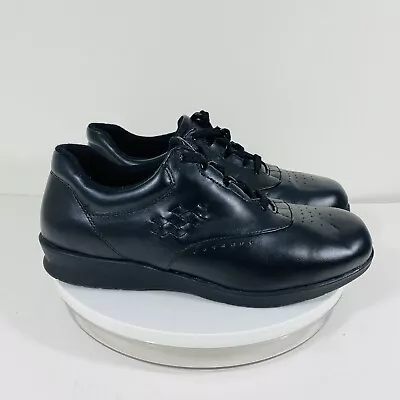 Angel Steps Faux Leather Shoes Women Size 11 Wide Black Lace Up Comfort Career • £24.12