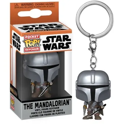 The Mandalorian - Mandalorian With Darksaber Funko Pocket Pop Keychain • $9.95