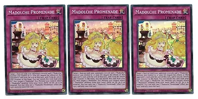 YUGIOH - 3x Madolche Promenade - (Super Rare - 1st Ed - ETCO-EN076) - NM • £17.99