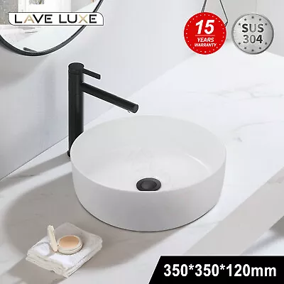 White Ceramic Bathroom Sink Vanity Basin Above Counter Top Round Hand Wash Bowl • $51.50