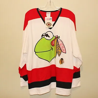 NWT Vintage 1983 Chicago Blackhawks KERMIT™ CCM Long Sleeve Shirt Not Jersey NHL • $90.85