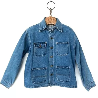  Chazzz By Charles Ghailian Jacket Denim Jean Jacket Button Up Size Large • £27.90