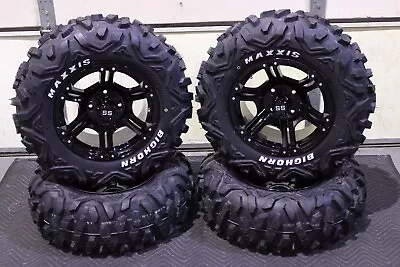 Brute Force 750 26  Bighorn Rwl Radial Atv Tire & 14  Viper Blk Wheel Kit Irs1ca • $1399.90