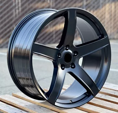 22  Wheels Fits Dodge Durango Jeep Grand Cherokee 5x127 Satin Black HC2 Style • $1148