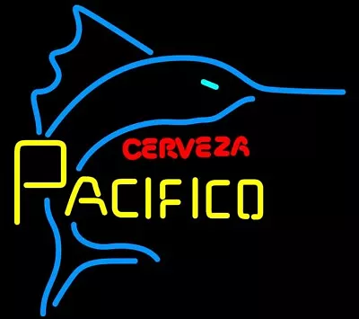 10  Vivid Pacifico Cereza Large Marlin LED Neon Sign Light Lamp Beer Bar Decor • $84.99