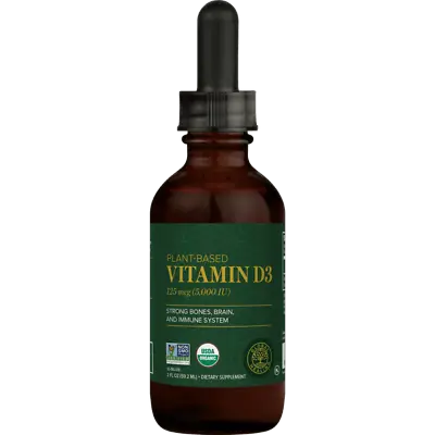 Organic Vitamin D3 5000IU Joint Support Liquid Supplement With Lichen - 2 Fl Oz • $19.95