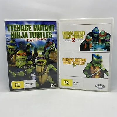 Teenage Mutant Ninja Turtles Movie 1-3 DVD R4 PAL Free Tracked Post TMNT 1 2 3 • $24.99