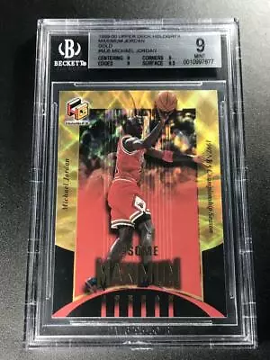 Michael Jordan 1999 Hologrfx Maximum #mj5 Ausome Gold Holofoil Bgs 9 9 9 9.5  • $300