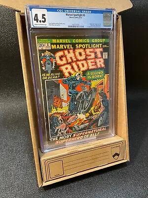 Marvel Comics: Marvel Spotlight V1 #5 Ghost Rider (1972) CGC 4.5 (Key) • $1300