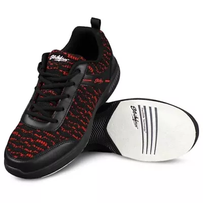 Mens KR Strikeforce Flyer Lite Mesh Bowling Shoes Black/Cardinal Red Sizes 6-15 • $52.95