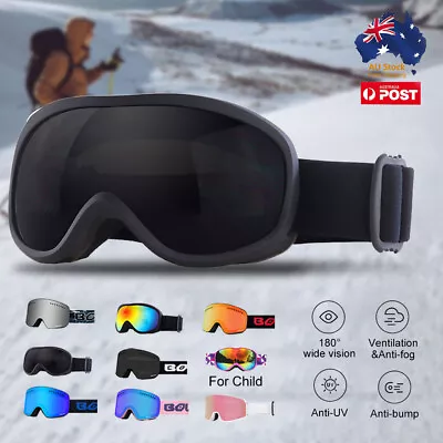 Ski Glasses Snow Goggles Snowboard Anti-Fog Eyewear Windproof Adult Kids Cycling • $65.54