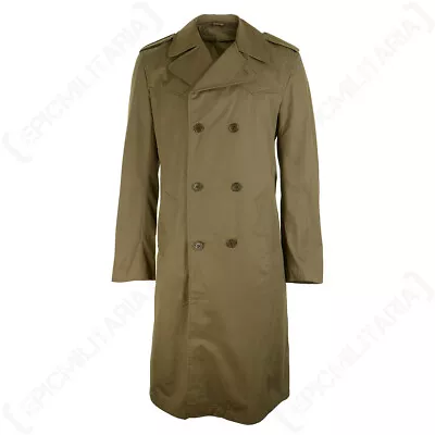 Original Italian Trench Coat - Olive Drab - Military Army Surplus - All Sizes • $34.95