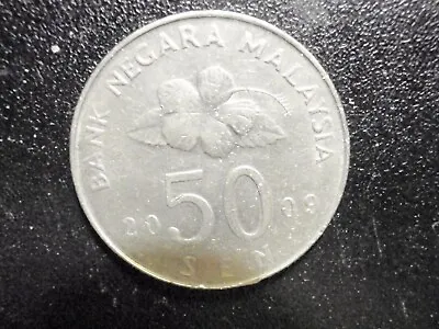 99c Starts - MALAYSIA Coin 50 Sen Cents 2009 Good KM53 • $0.99