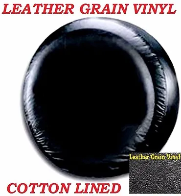 LINED VINYL SPARE TIRE COVER 28.8 -31.7  NEW Black 29  30  31  LEATHER GRAIN • $14.99