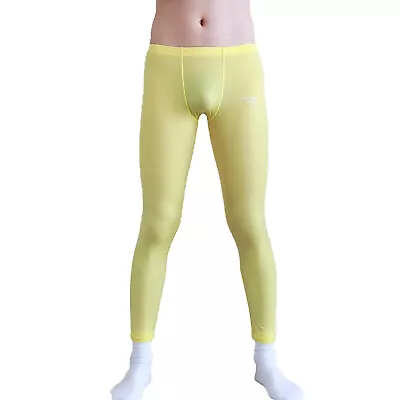 US Mens Compression Pants Stretchy Tights Trousers Solid Color Base Layer Pants  • $10.69