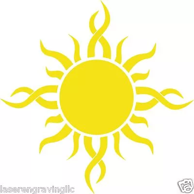 Sun Vinyl Decal Car Bumper Tribal Sun Sticker Window Wall Art Laptop SUV Summer • $2.49