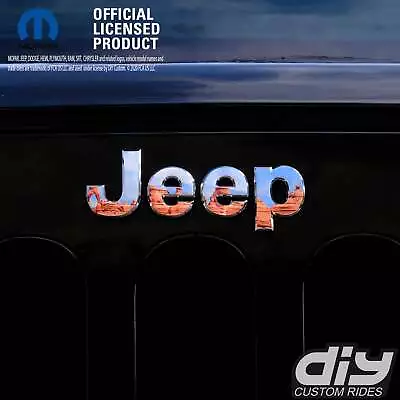 Jeep Wrangler JK Grill Emblem Overlay Decals Moab Fits 2007-2018 • $19.99