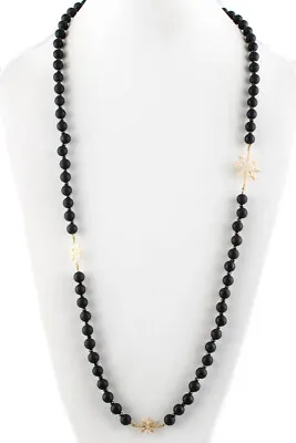 $5999.99 • Buy Kristen Farrel Womens Black Diamond Beaded 18kt Yellow Gold Burst Necklace
