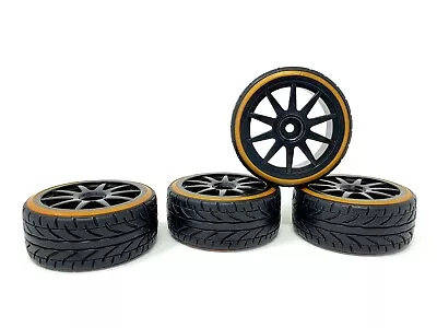 RC Car Drift Wheels Upgrade Fit 1:10 Scale Cars Gold- Choice Of Two Designs • £9.99