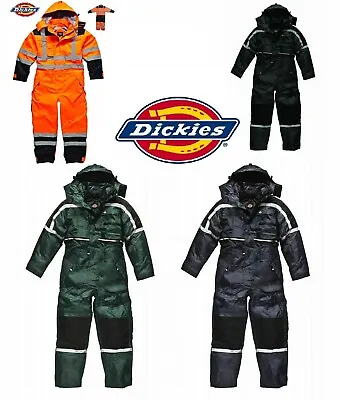 Dickies Waterproof Lined Quilted Padded Coverall WP15000 Tunnel Suit WARM S-3XL • £149.99