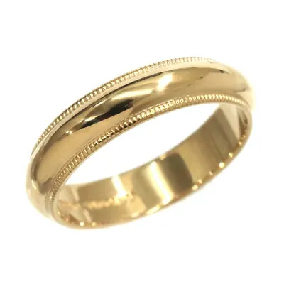 £319.29 • Buy TIFFANY Co. Milgrain Band Ring 18K Yellow Gold 750 Size4.5(US) 90187316