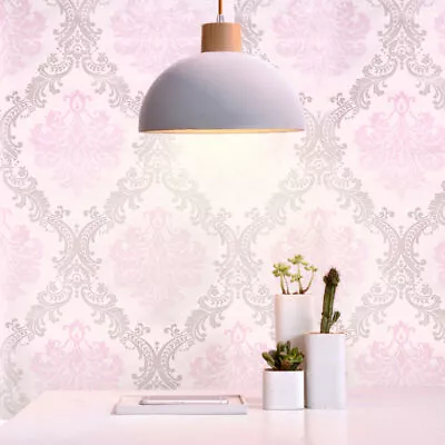 Damask Wallpaper Wall Sticker Self Adhesive Contact Paper Bedroom Living Room • £28.79