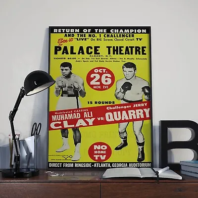 Cassius Clay Vs Jerry Quarry Boxing Ali Poster Print Picture A3 A4 • £4.99