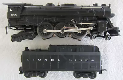 Lionel Post War  O  685 Loco & Tender-1953 Orig. Runs-smokes-whistles! $20 Ship! • $149.50