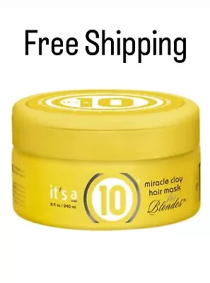 Its A 10 Miracle Clay Hair Mask For Blondes 8 Oz Strong & Shiny Blonde Hair • $32.99