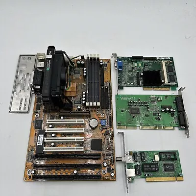 Gigabyte GA-686BX 440BX Board Pentium 400MHZ 128MB RAM Matrox Card And More!!! • $100