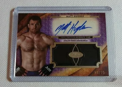 2018 Topps UFC Chrome Matt Hughes Auto Fight-Used Relic /25 Autograph Card • $149.99