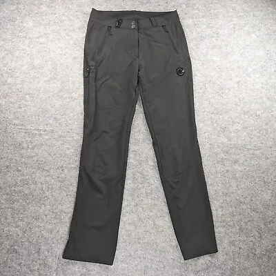 Mammut Pants Womens 10 Black Straight Leg Nylon Spandex Outdoors Hiking Camp • $44.98