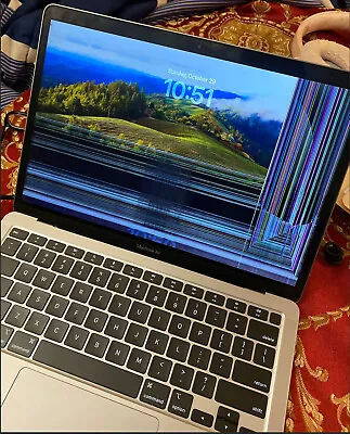 Apple MacBook Air 13  (256GB SSD M1 8GB) Laptop - Gray - Broken Cracked Screen • $430