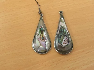 Mexican Silver & Abalone Earrings/Pendants • £12