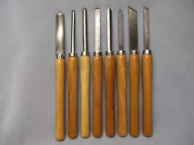 VINTAGE (SET Of 8) LATHE CARPENTER CHISELS-WOOD CARVING CHISELS-VERY NICE COND. • $10