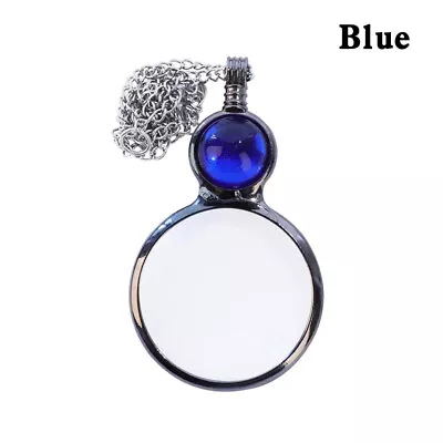 Magnifying Glass Necklace Magnifier Pendant Choker Grandma Jewelry Mother Gift • £3.58