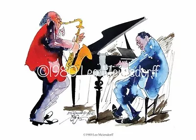 Set Of 5 Different Leo Meiersdorff®  Jazz Duos  Note Cards • $15