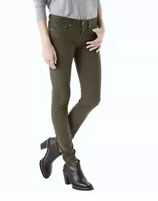 Vince  5 Pocket Skinny  Jeans In Olive Green Size 24 • $90