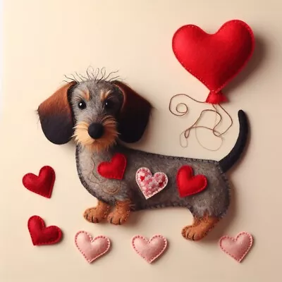 Single Luxury Wire Haired Dachshund Birthday Greeting Card Dog Gift/Present • £2.95