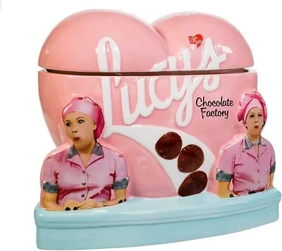 I Love Lucy® Lucy’s Chocolate Factory Porcelain Cookie Jar Kurt Adler NEW IN BOX • $100