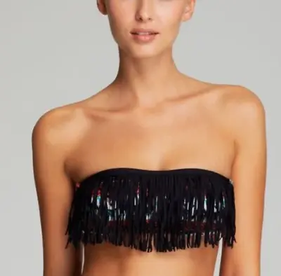 L*Space Zagora Dolly Fringe Bandeau Bikini Top Size S # 30C 117 NEW • $23.89