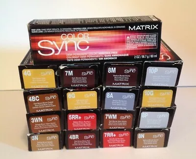 MATRIX COLOR Sync Demi-Permanent Color Ammonia Free 2oz- Choose Any Shade • $13.25